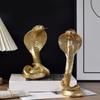 Resin Cobra Shelf Decors Accent Snake Figurines Tabletop Centerpieces Home Decorations Retro Snake Decorative Objects