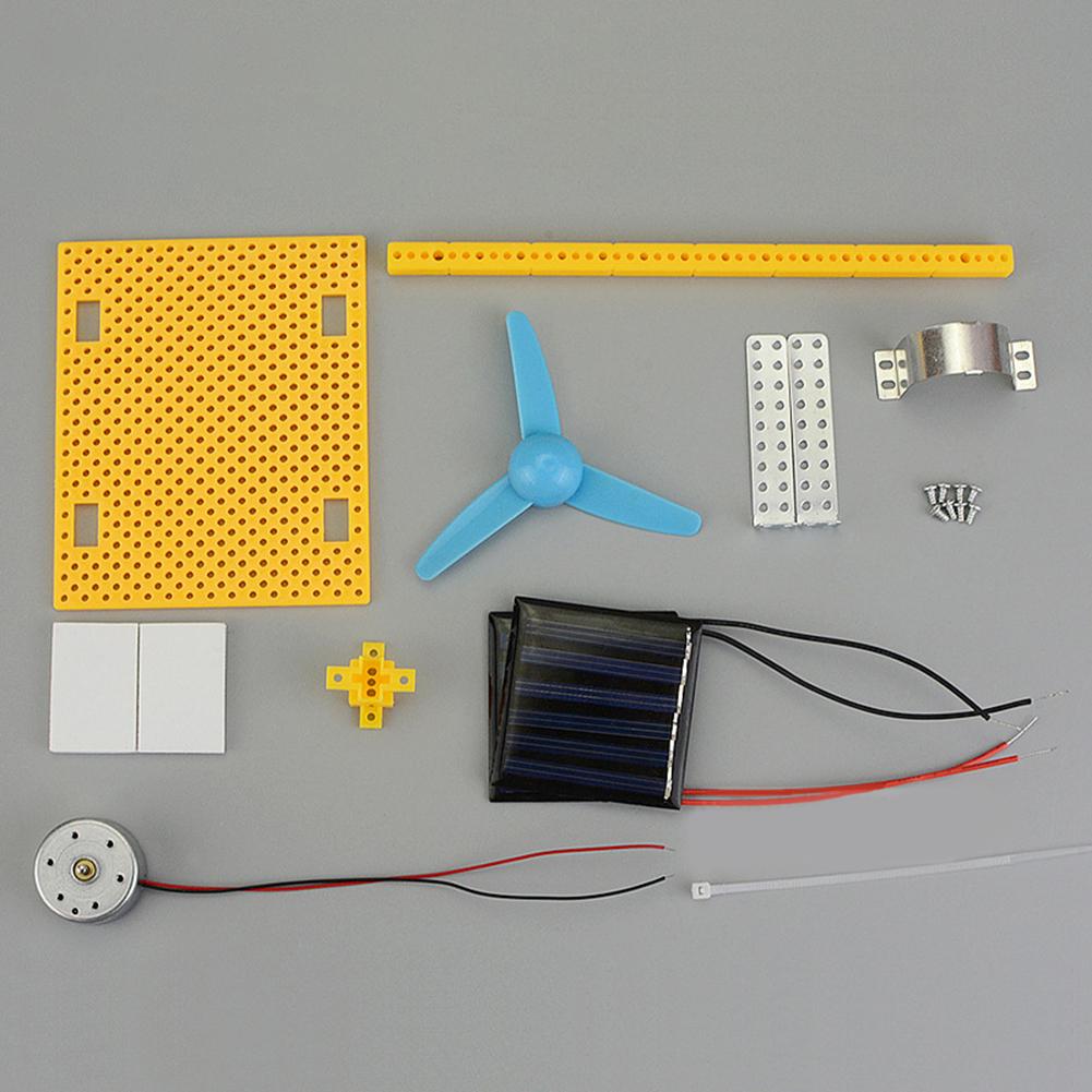 Kid DIY Scientific Experiments Toy Creative 3D Plastic Solar Fan DIY Model Assembled Craft Kits Science Education Aid Toy Gifts