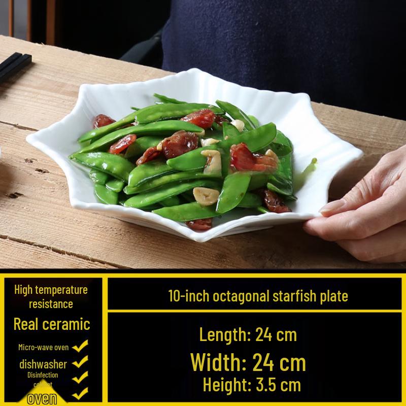 

Irregular White Ceramic Dinner Plate