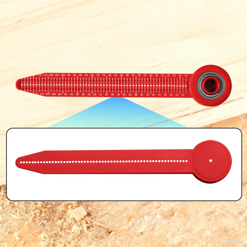 Precision Woodworking Plastic Compass & Circle Drawing Tool – Adjustable Rotary Ruler with Smooth Bearing