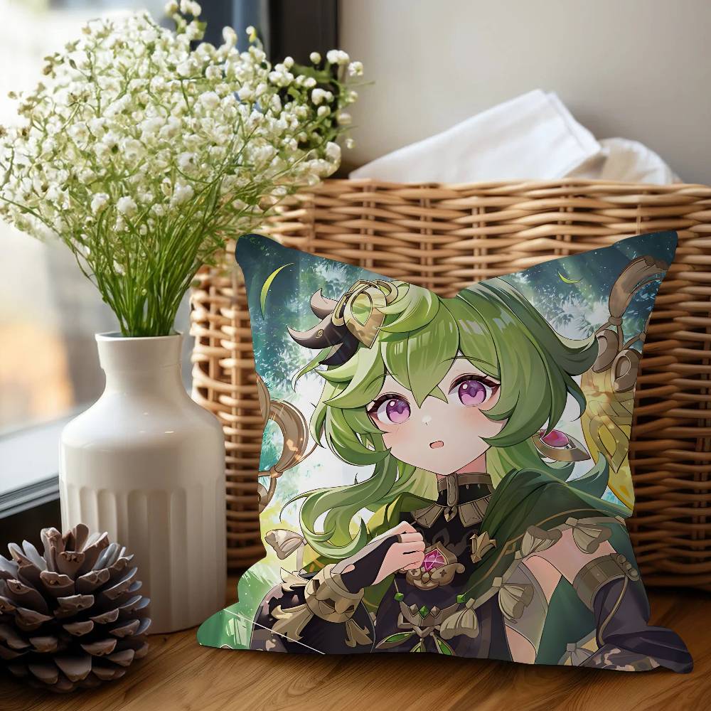 Collei Genshin Impact Cushion Cover Inches Farmhouse Decor Home Throw Pillow Covers For Couch Decorations