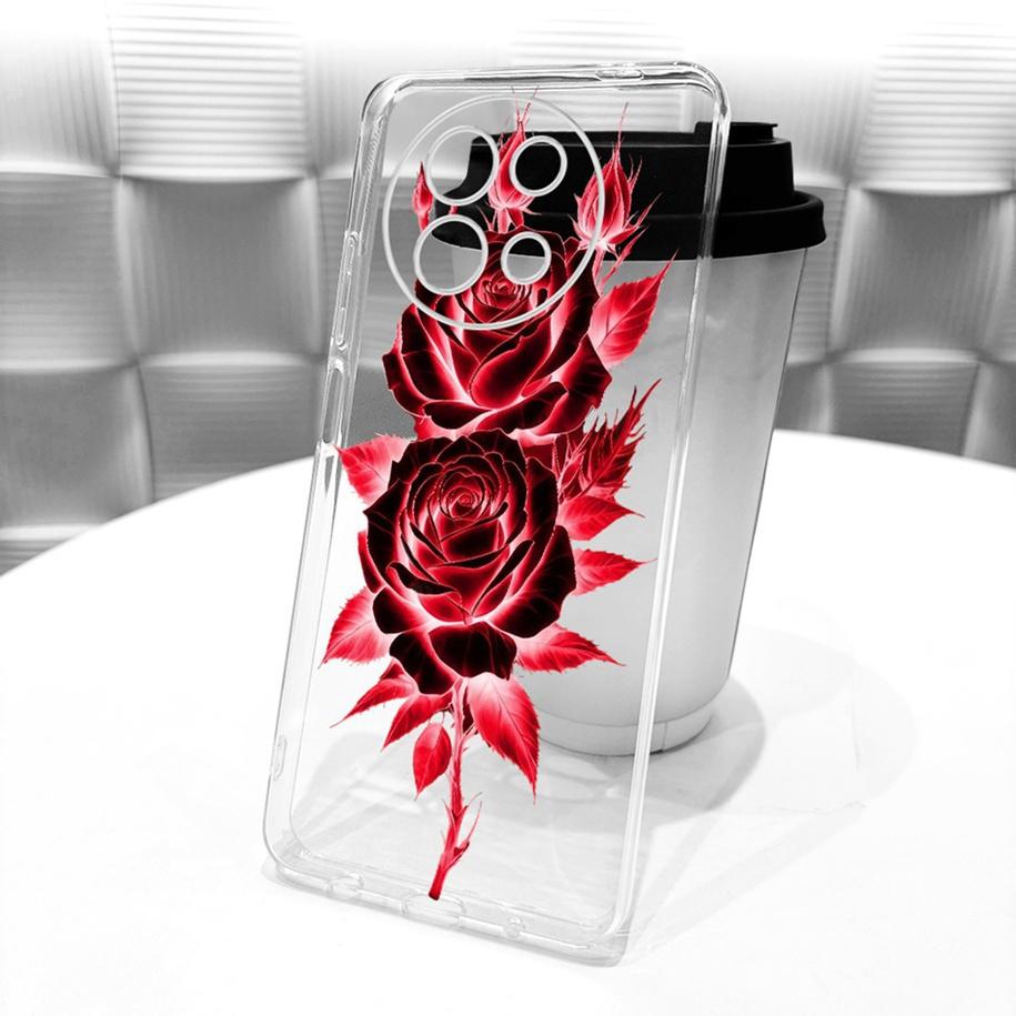 

Case For Vivo V40 Lite 5G Cover 6.78 Popular Flower Soft Transparent Silicone TPU Bumper For Vivo V40Lite Global Phone Case New vivo V40 Lite