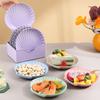 3Pcs Creative Plastic Fruit Plate, Snack Plate, Vegetable Plate, Bone Spitting Plate Snack Plate Nut Plate Dessert Plate