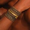 Retro Multi-Wrap Antique Gold Bead Stackable Bracelet - Light Luxury Fashion Jewelry