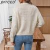 BITCED Colour-Dot Long-Sleeved Button-Front Cardigan Autumn/Winter Soft and Plush Chunky-Knit Lightweight Women's Knitwear