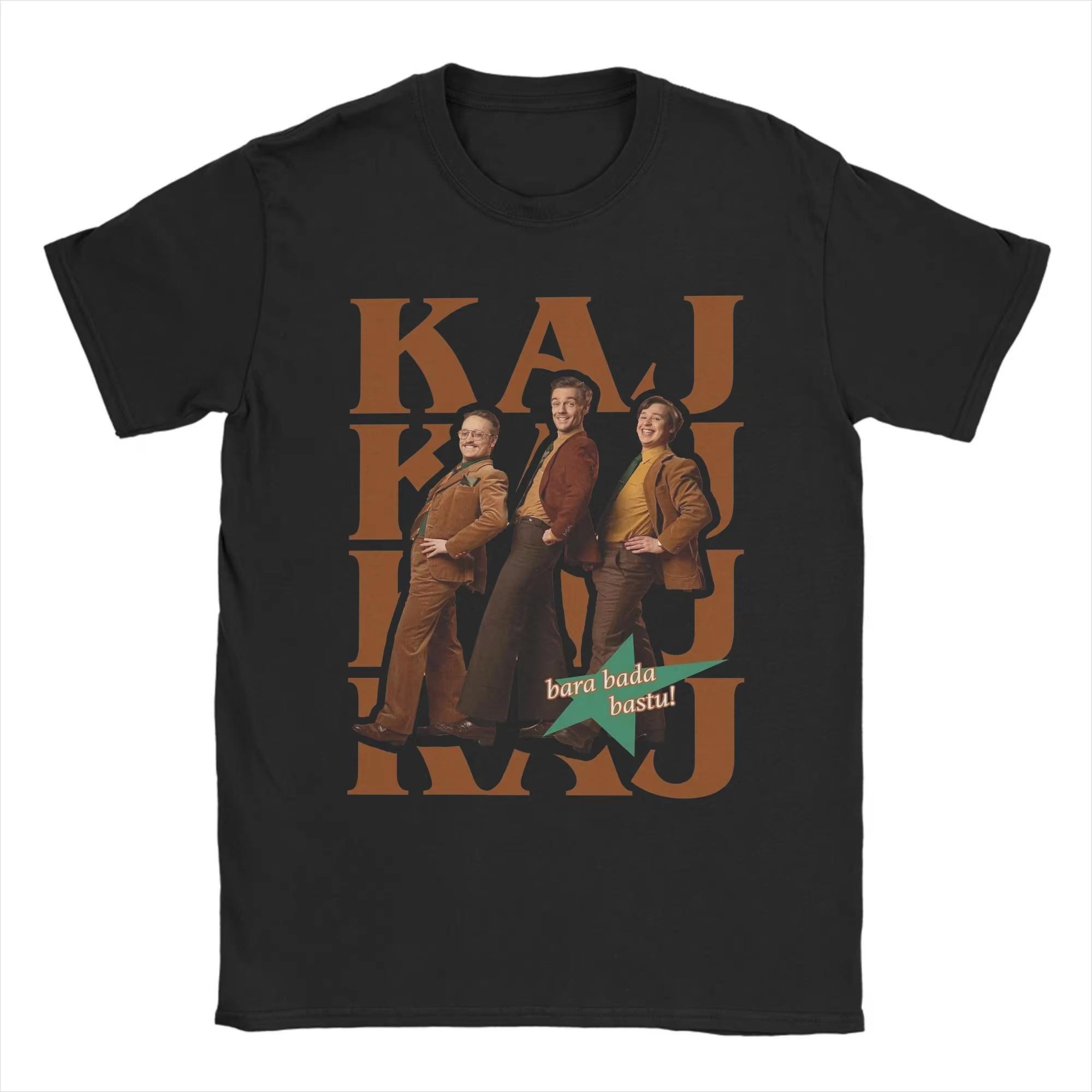 

Футболка оверсайз Kaj Bara Bada Bastu Sweden Бавовняні футболки Євробачення 2025 Трендова футболка для чоловіка Літні Y2K Веселі топи XXXXXL чорний