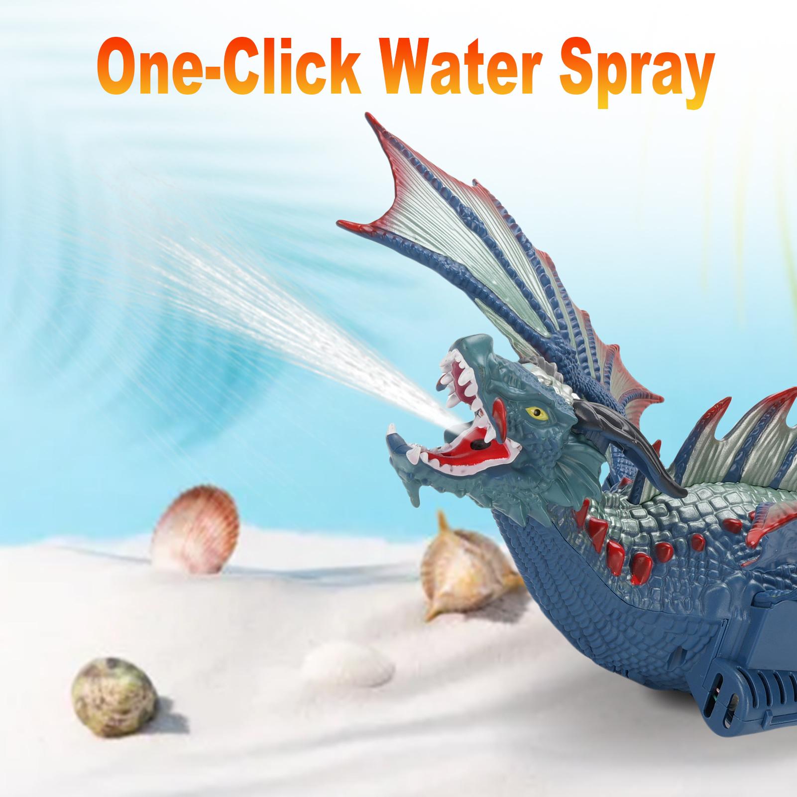 

Игрушка для плавания с дистанционным управлением, DIY Перезаряжаемая RC игрушка для бассейна со светодиодной подсветкой, функцией распыления, многофункциональная игра на воде Blue синий