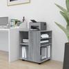 VidaXL Rolling Cabinet Sonoma Grey 60x53x72 Cm Engineered Wood 815970