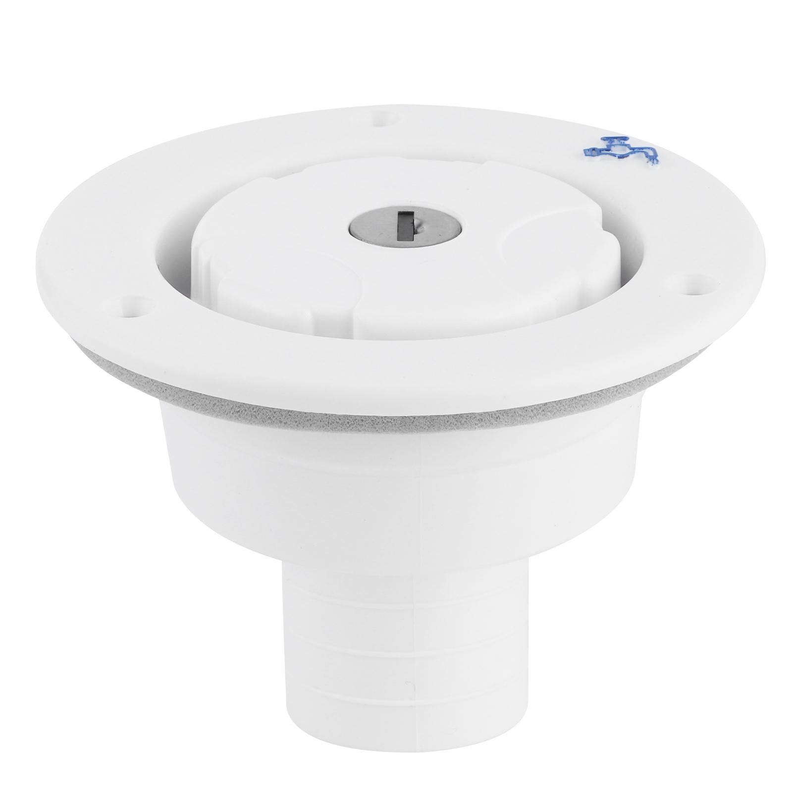 

Круглый вход для воды, запорный клапан, порт заполнения бака, WKey для автофургона, яхты, кемпинга, автомобиля, прицепа, белый