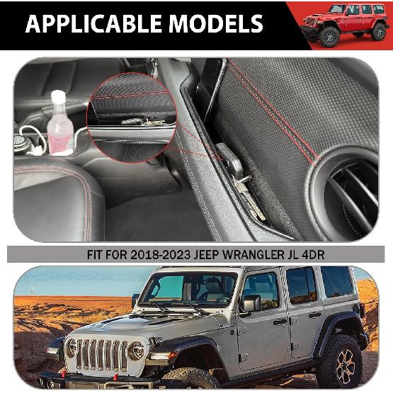 Grab Bar Tray For 2018- Jeep Wrangler JL/4XE Jeep Gladiator JT AccessoriesAccessories Storage Bin Organizer Grab Handle Box Passenger Side Grab Tray