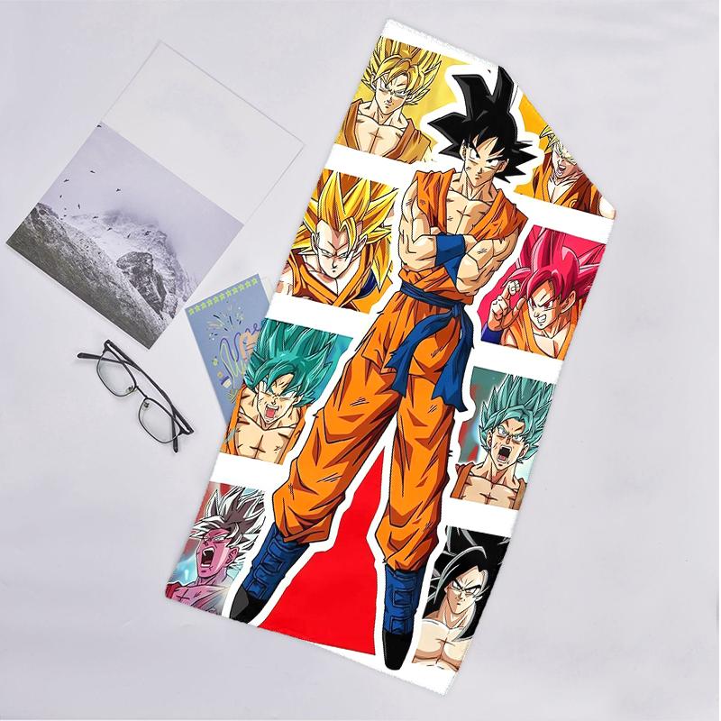 Goku Fashion Beach Towel: Ideal for Summer Adventures Soft, Absorbent and Quick Drying Suitable for Swimming and Bathing