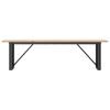 Coffee Table with O Shaped Frame 160 x 40 x 45 cm Solid Pine Wood & Steel