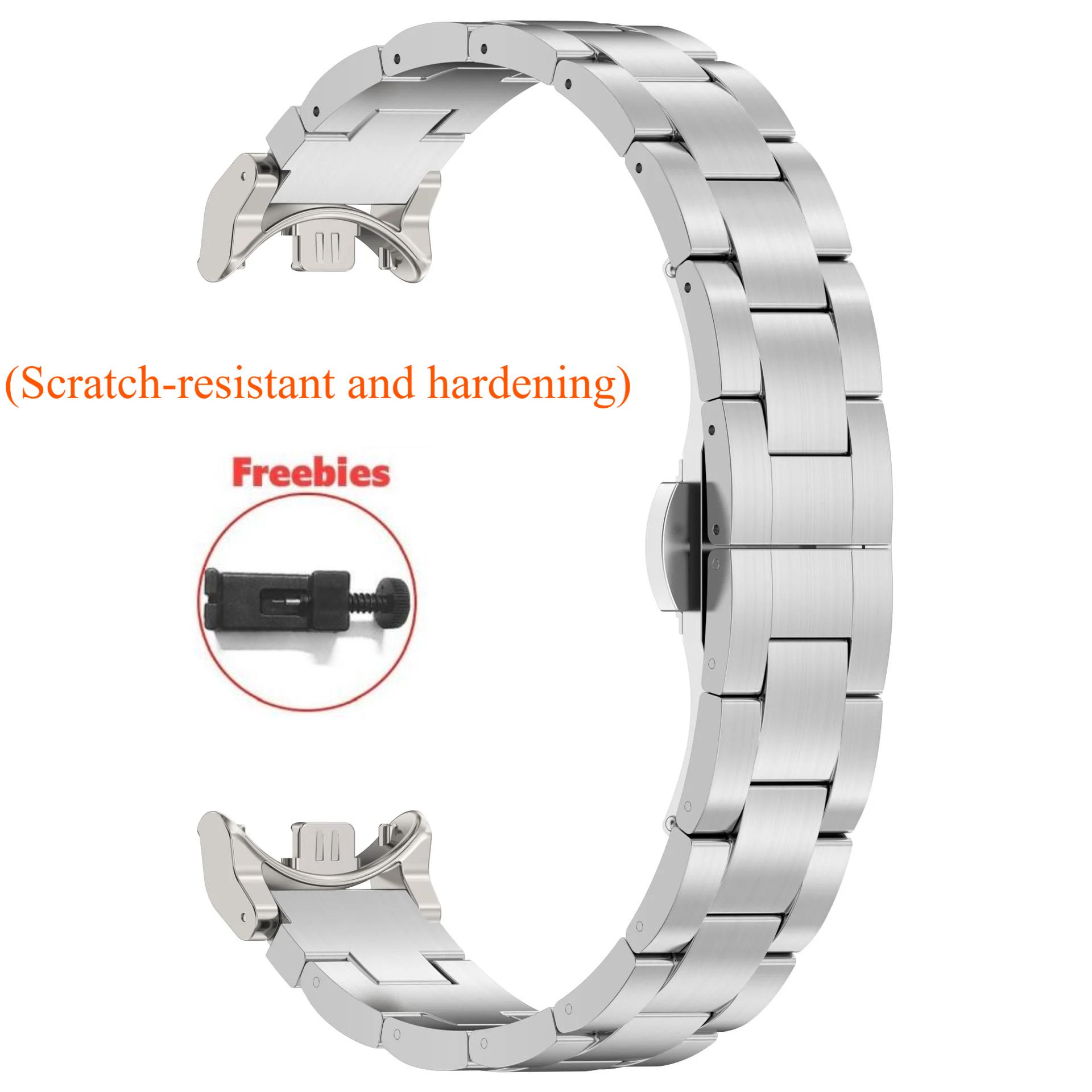 

Роскошный ремешок из титанового сплава для Xiaomi Smart Band 9, модный металлический браслет для Mi 8 NFC, быстросъемный сменный ремешок для часов For Miband 9/NFC серебряный