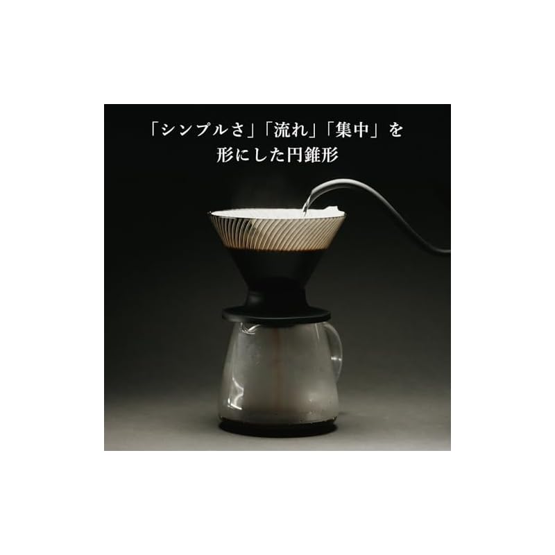 HARIO V60 Dripper NEO (1-2 cups) Tritan Resin Spiral Rib Black Made in Japan VDN-01-B