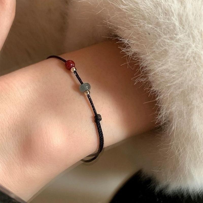 1/2 Stück Handgeflochtene Glücksbändchen Armbänder für Damen Glück Reichtum Armband Paar Freundschaft Schmuck Geschenke