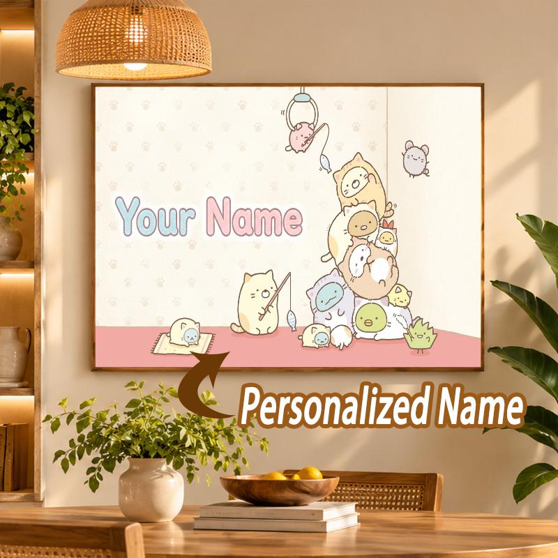Custom Name Sumikko Gurashi 5D Diamond Painting Personalized Full Drill Diamond Art Kit Gift