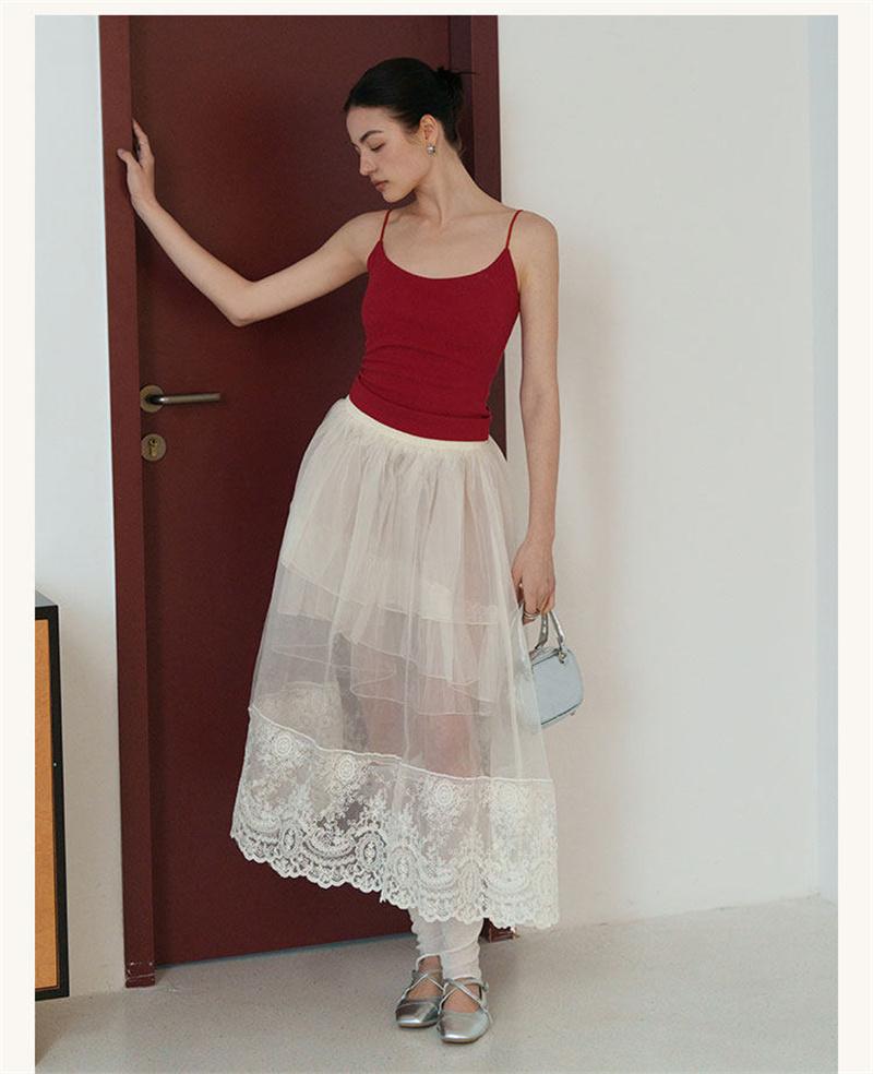 Spring and summer round neck basic design, threaded groove strip, high elasticity, slimming effect, no need to wear bra, camisole, vest
