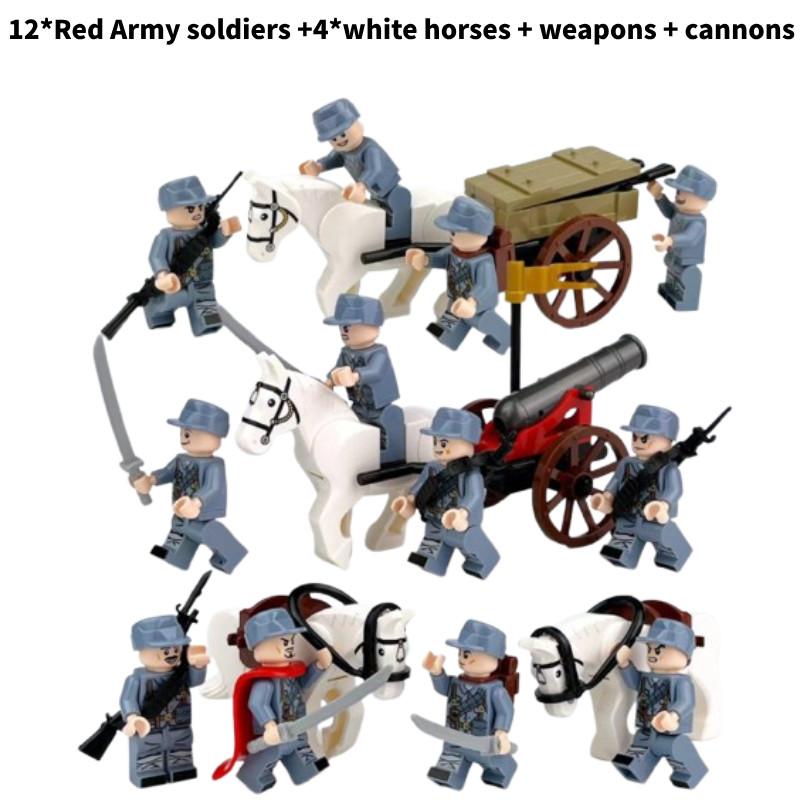 

Soldiers Red Army Building Block Set Action Figures Early Education Toys Gift