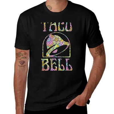 T-shirt Taco Bell Flower zabawne t-shirty bawełniany t-shirt męski designerskie męskie t-shirty graficzne T-shirt