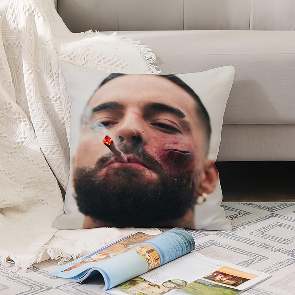 Classic Singer M-Maluma Muisc Pillow Case Office Cushions Suitable For Sofa Car Bedroom Decorative Cushion Cover