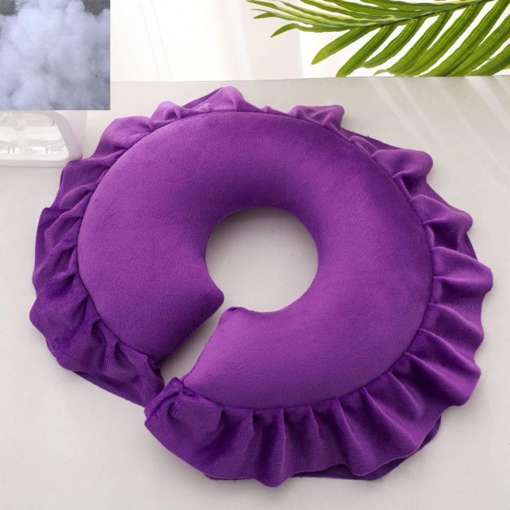 Comfortable Face Pillow Hole Design PP Cotton U-Shaped Neck Cushion Facial Support Soft Face Down Pillow Beauty Salon