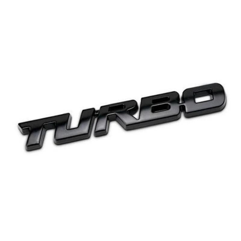 Metall Turbo Logo Aufkleber für Auto Styling Vollkörper Dekoration und Aufkleber Außen Schriftzug Heckklappenemblem für Motorradrennen