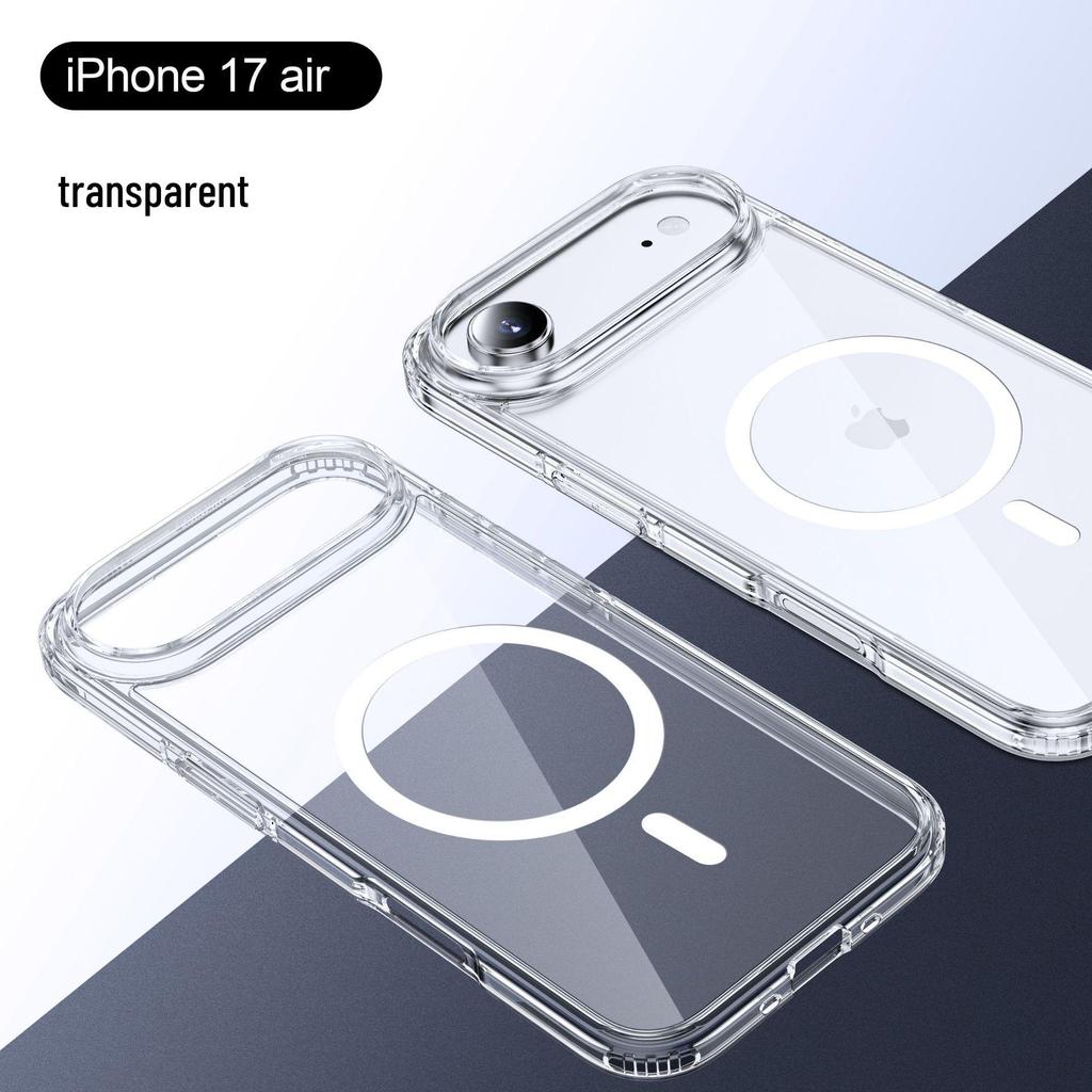 Apple iPhone 17 Pro Max Magnetiskt Transparent Airbag-skal - Fulltäckande Fallskydd