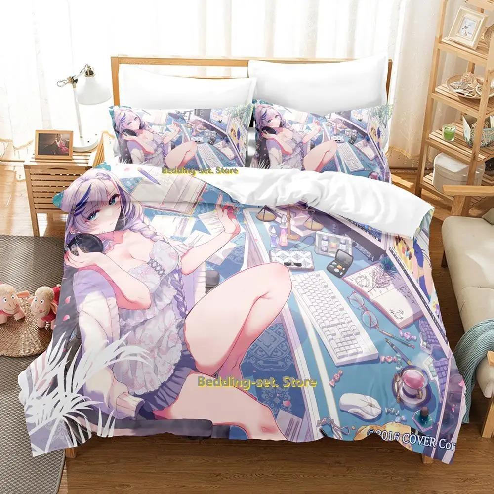 Comfortable Anime Print Bedding Set With Duvet Cover And Pillowcases Single Twin Full Queen King Sizes For Adults And Kids