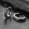 Huitan Men's Skull Earrings Dainty Small Circle Daily Wear Trendy Earrings Anti Silver Color Cool Male Accessories Hot JewelryGood product