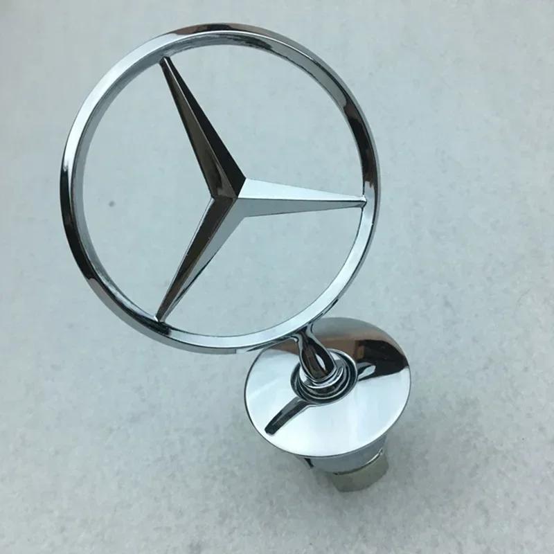 XFNVJ1 2025 Hot For Mercedes Benz Car Star Hood Badge Front Chrome Logo Hood Marking Mercedes Benz C E S-Class W204 W205 W212 W213 W211
