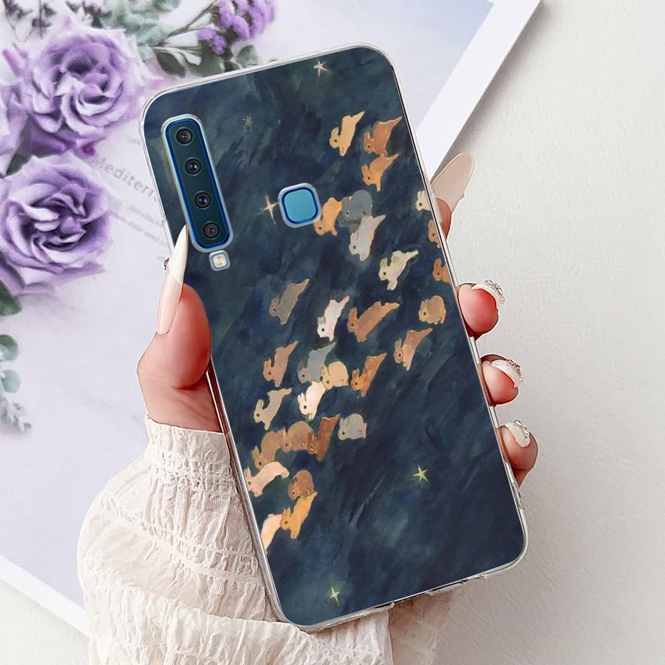 For Samsung Galaxy A7 A9 2018 Case New Fashion Flower Marble Soft Silicone Clear Phone Cover For Samsung A9 2018 SM-A920F Bumper