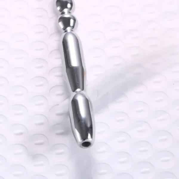 Hollow Beads Jewelry with Ring Stainless Steel Male Tube Plug