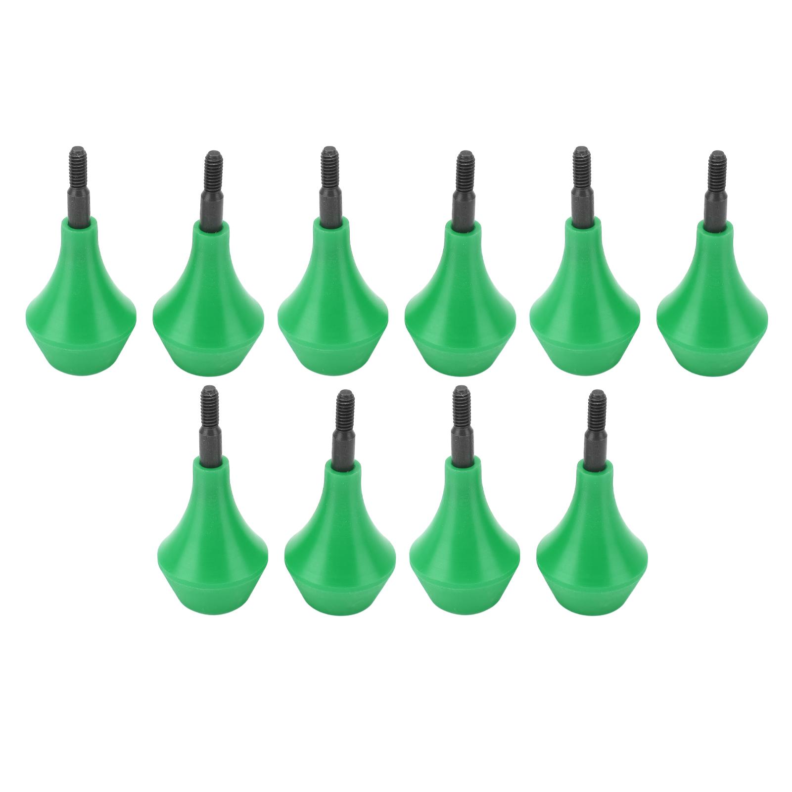 

10PCS Archery Arrow Head Safety Arrow Tips Screw in Nylon Archery Accessory for Hunting Game Practice Kids Adults Red Green зелений
