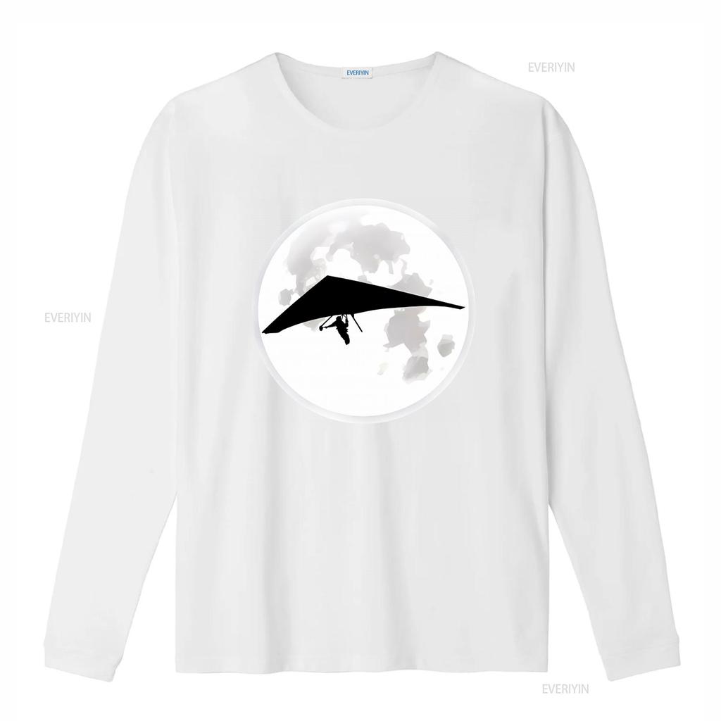 Moon Hang Glider T Shirt for Men and Women Ideal Gliding Teachers Hanggliding Enthusiasts Airsport Lovers Vintage Washed