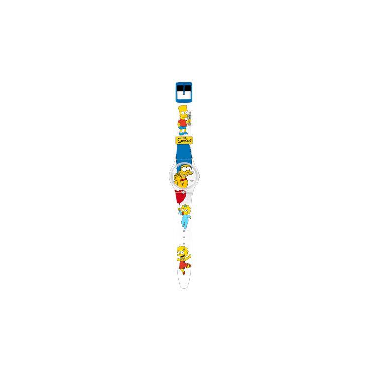 Swatch Quartz Movement 30M Water Resistant Casual Watch 34Mm White Dial Bio-Based Material Case Silicone Strap Women watches SO28Z116