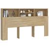 VidaXL Bett-Kopfteil mit Ablagen Sonoma-Eiche 180x19x103,5 cm