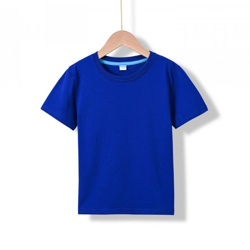 2026 Summer New Round Neck 100% Cotton Short Sleeve Boys' Casual Short Sleeve Round Neck T-shirt 17 colors