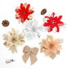 14cm Glitzer Künstliche Weihnachtsblumen Weihnachtsbaumschmuck Frohe Weihnachten Dekorationen für Zuhause Neujahrsgeschenk