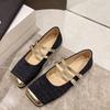 Fashion Woman Flats Splicing Evening Black Mary Jane Breathable On Promotion Lastest Quick Delivery Slip 2025 Summer 39 Shoes for Women