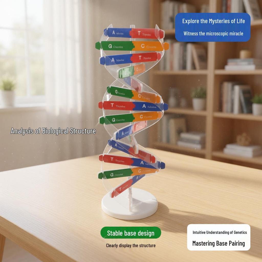 Modello Fatto a Mano della Doppia Elica del DNA per Esperimenti di Biologia e Ausili Didattici Scientifici