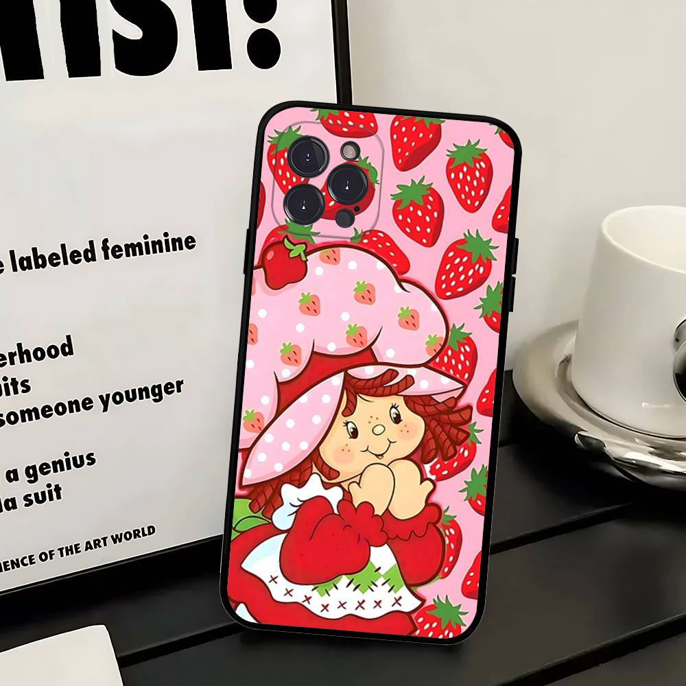 Cartoon Girl S-Strawberry S-Shortcake Phone Case For Iphone 17 16 15 16e 14 13 12 11 Pro Max Plus Case Cover Coque