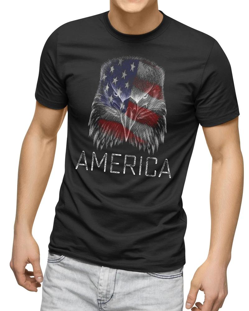 Eagle Flag USA Men T Shirt Patriotic Tshirt Style Eagle American Flag Tshirt S