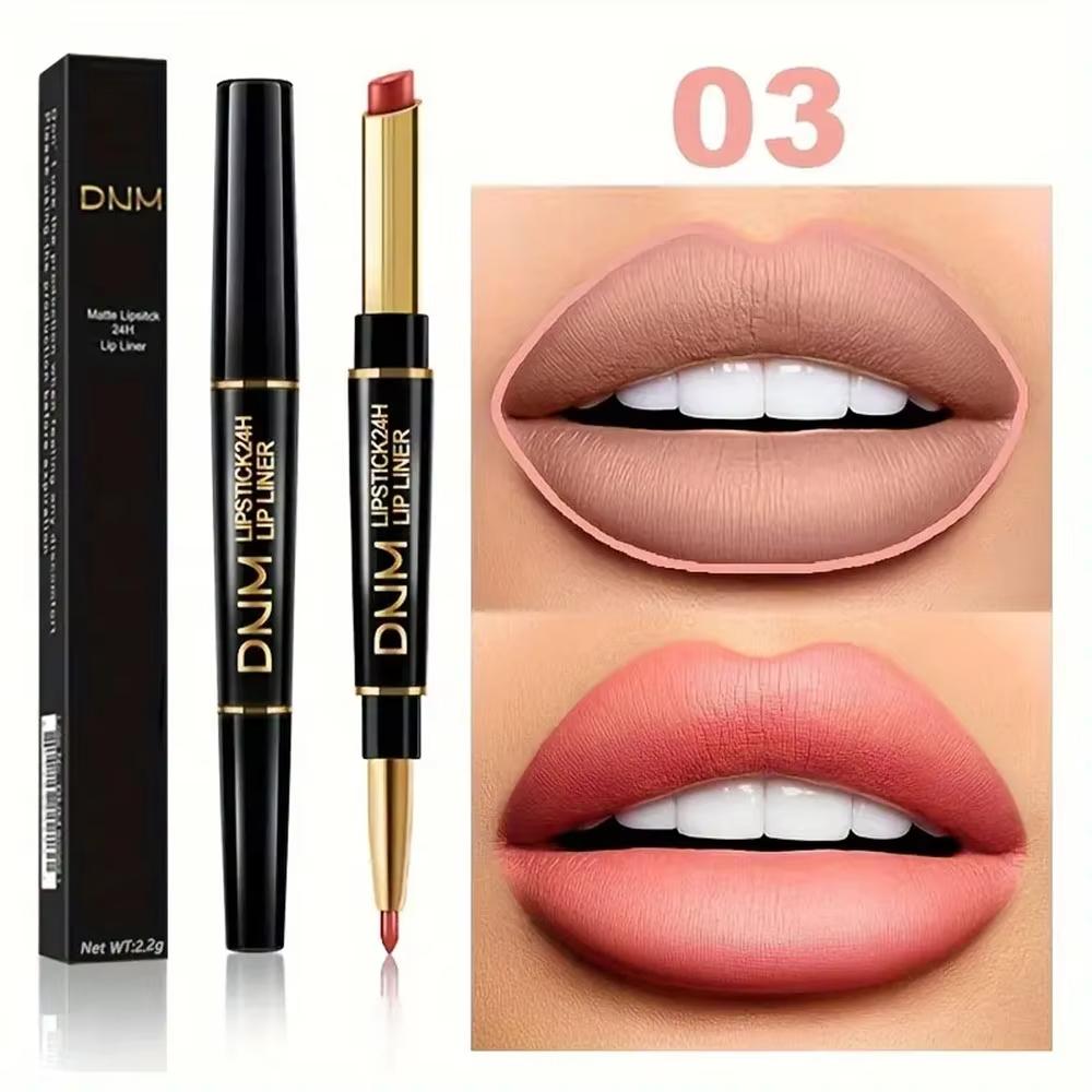 Doppelendiger Nicht-Haftender Becher Langanhaltender Lippenstift Lipliner Hochpigmentiert Wasserdicht Valentinstagsgeschenke