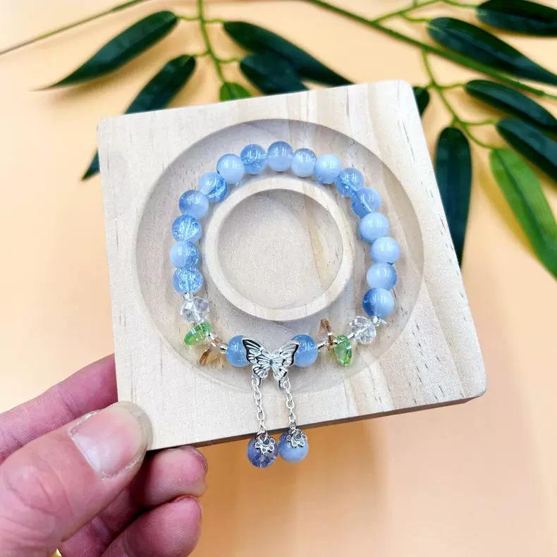 Gradient Crystal Butterfly Bracelet - Simple and Versatile Student Jewelry