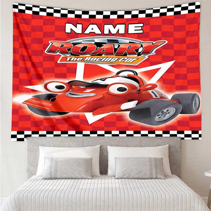 Custom Name Truck Print Tapestry, Backdrop, Easy Setup, Ideal for Bedroom, Office & Living Room, with Aesthetic Wall Hanging Decor.