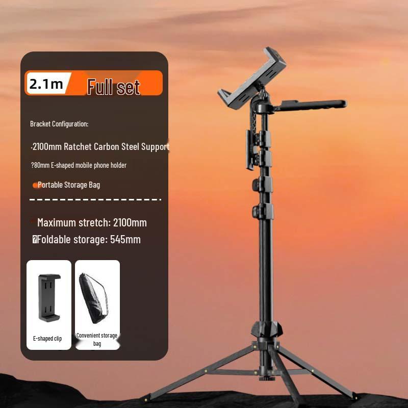 Handheld Multifunctional Phone Tripod with Bluetooth and Fill Light for Live Streaming and Photography