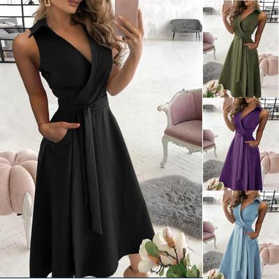 Hot-Selling Spring/Summer Long-Sleeve V-Neck Printed Bodycon Dress for Women