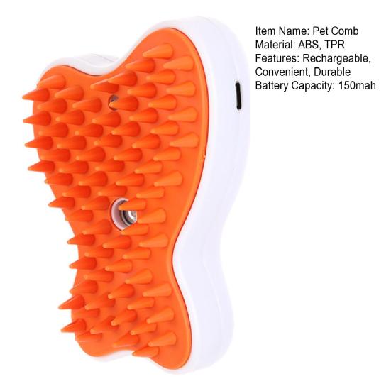 1 Set Pet Comb Rechargeable Steam Cat Grooming Brush Set Effective Dog Hair Removal Comb Pet Supplies