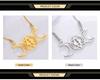 Dawapara Triple Moon Hexagram Necklace Jewish Star of David Moon Phase Pendant Wiccan Goddess Jewelry Stainless Steel