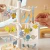 Rings Home Rack Earring Holder Stand Detachable Jewelry Display Rack Rotating Necklace Shelf